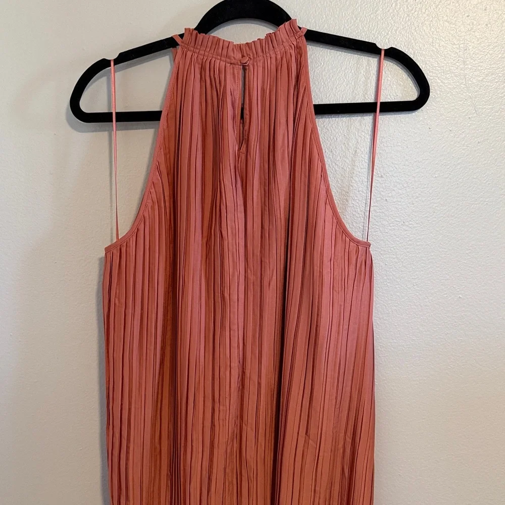 NWT Banana Republic Pleated Halter Mini Dress - Rust - Picture 7 of 7